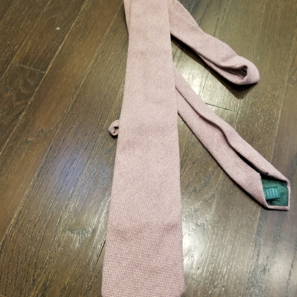 Pink mauve heavy cashmere men's tie Italy
